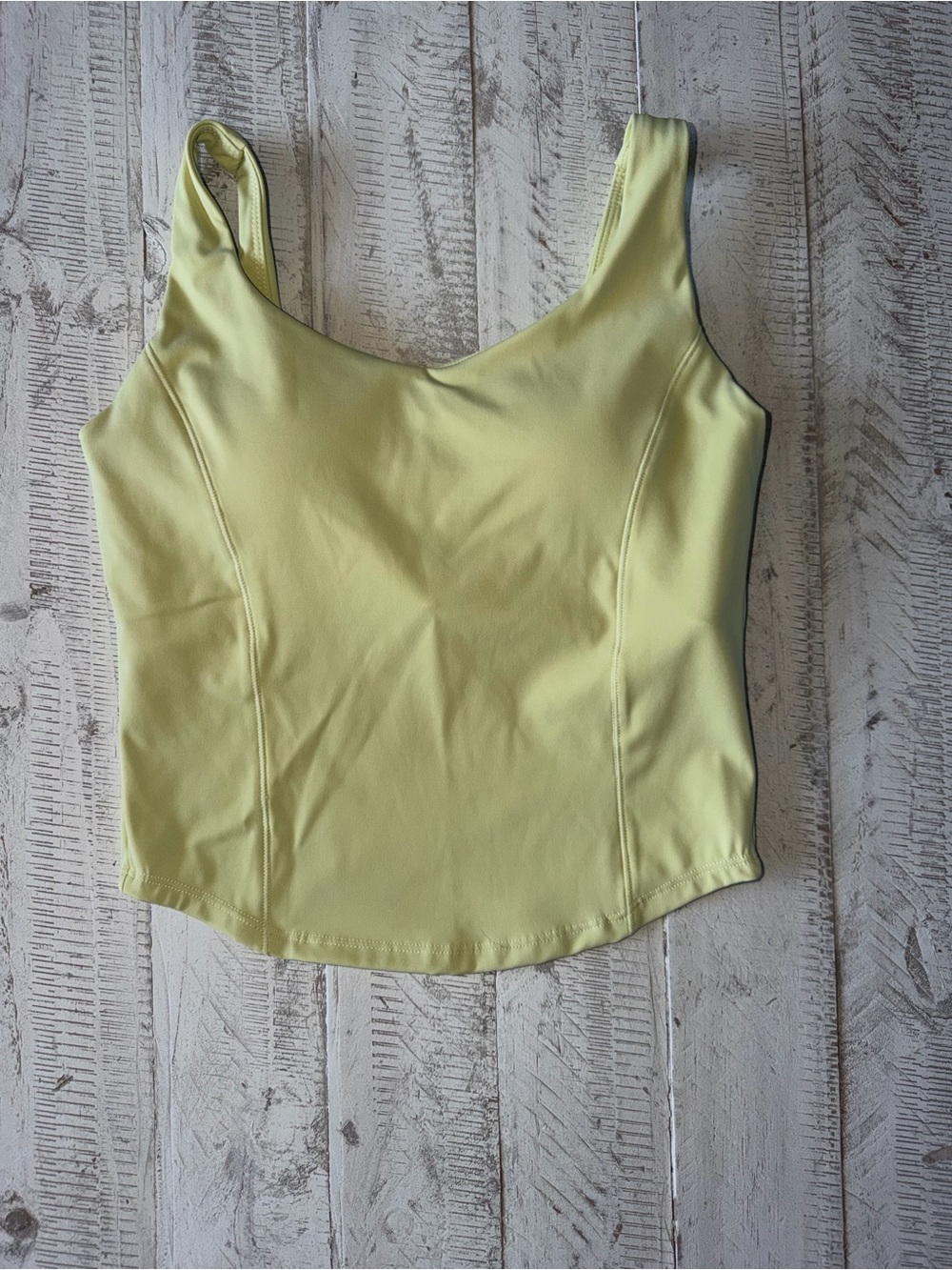 New Women's Yellow Crop Tank Top Size Medium